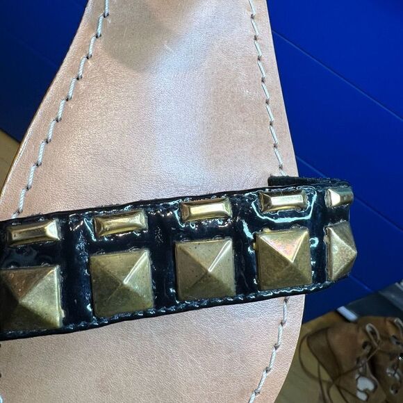New Mystique black patent studded Sandals - Picture 11 of 12